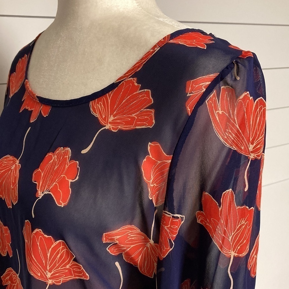 Needle & Thread Sheer Floral Top - Picture 2 of 10